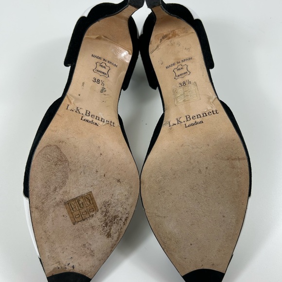 LK Bennet Black and White Leather Heels - Picture 13 of 15